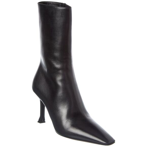 Ferragamo Leather Bootie, Black - Picture 1 of 5